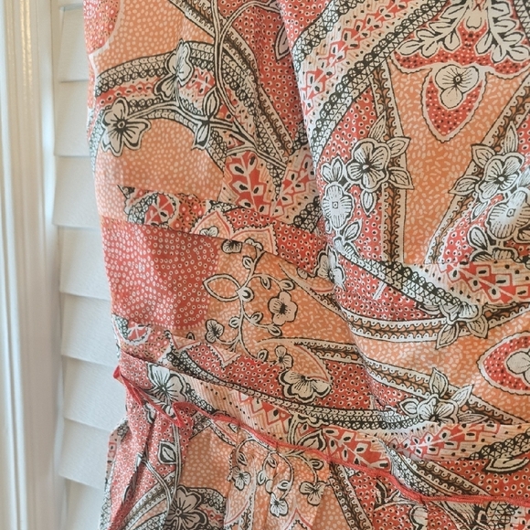 Ann Taylor Orange Sleeveless Midi Sundress - Picture 5 of 15
